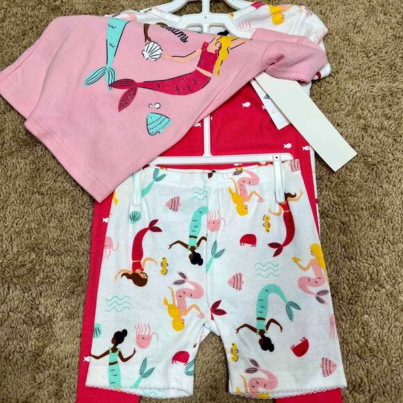 Carters Girl 24 months 4-Piece Pink Mermaid 100% Snug Fit Cotton Pajamas - Picture 16 of 16